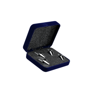 Chrome-finished flat bottom cones